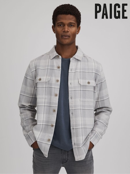Paige Cotton Checked Overshirt (N74145) | €329