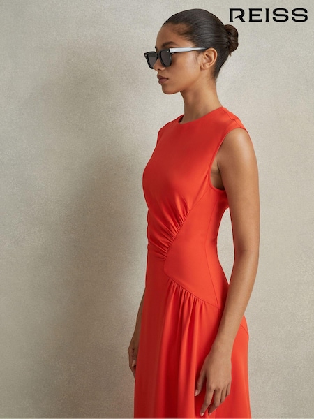 Reiss Stacey Ruched Midi Dress (N74199) | 1,881 LEI