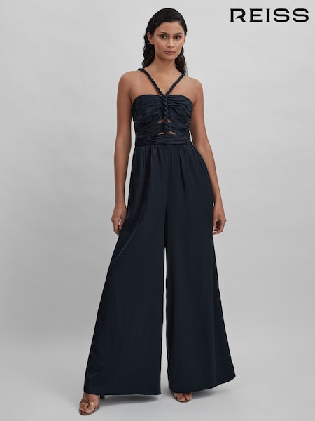 Amur Ruche Detail Wide Leg Jumpsuit (N74231) | €895