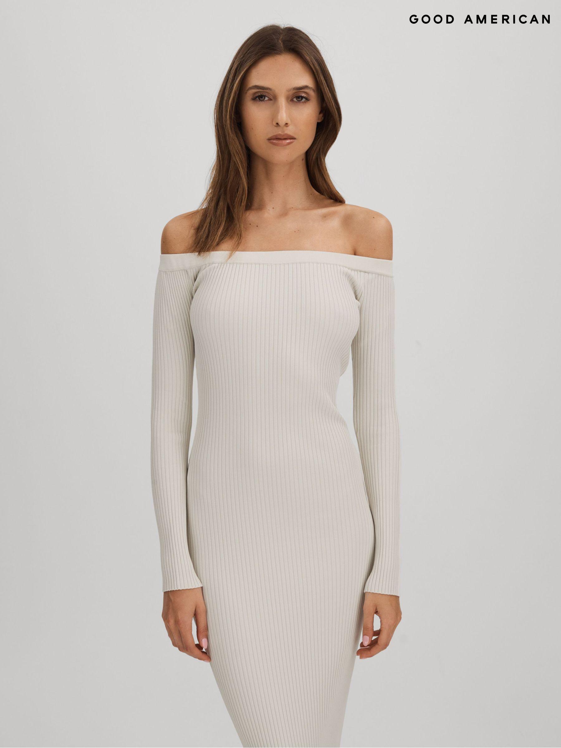 Womens white jumper dress top