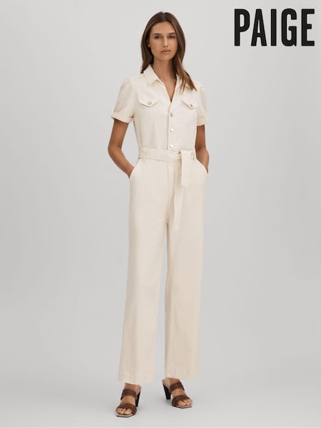 Paige Denim Puff Sleeve Jumpsuit (N74252) | 410 €