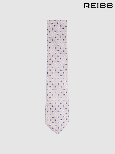 Reiss Soft Rose Basilica Silk Floral Print Tie (N74348) | PKR 35,460