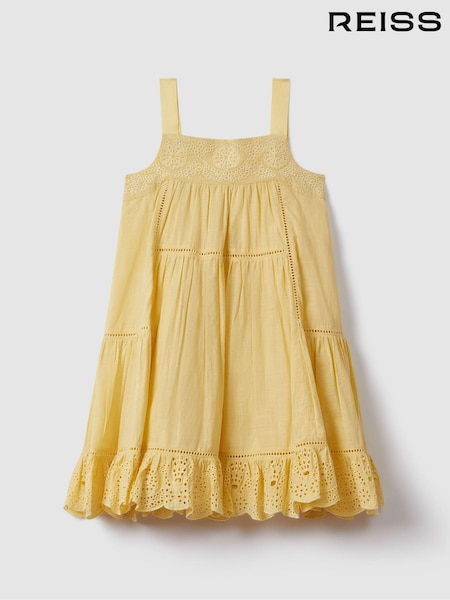Reiss Nettie Loose Cotton Broderie Dress (N74375) | 95 €