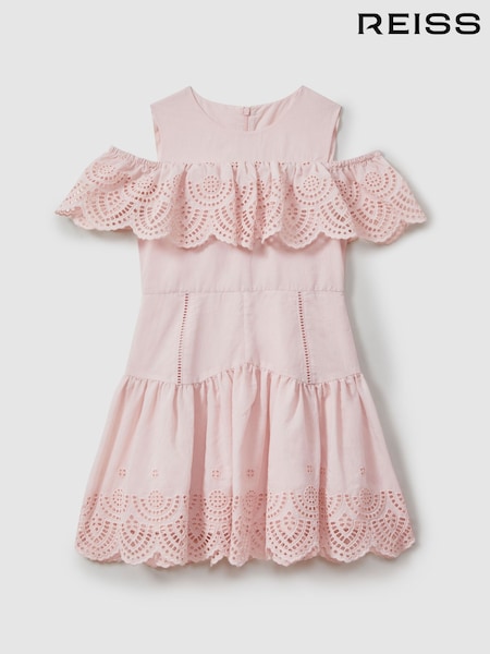 Reiss Jazz Off The Shoulder Broderie Dress (N74383) | 122 €