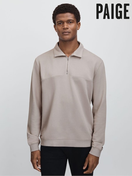 Paige Cotton Quarter-Zip Jumper (N74415) | €292