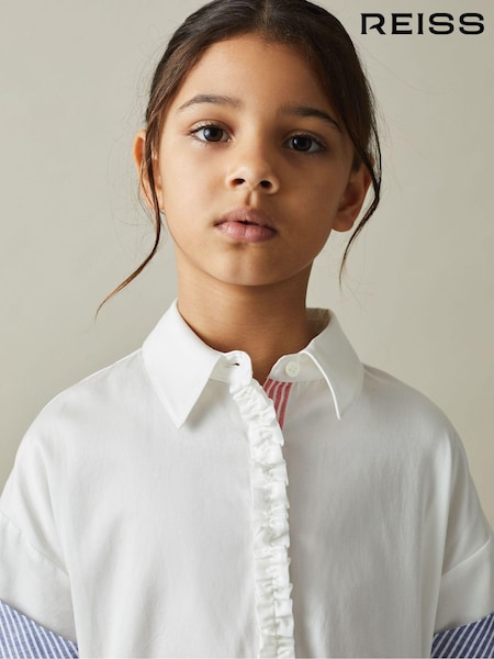 Reiss Ivory Maxy 9-13 yrs Cotton Shirt Dress (N74431) | AED511
