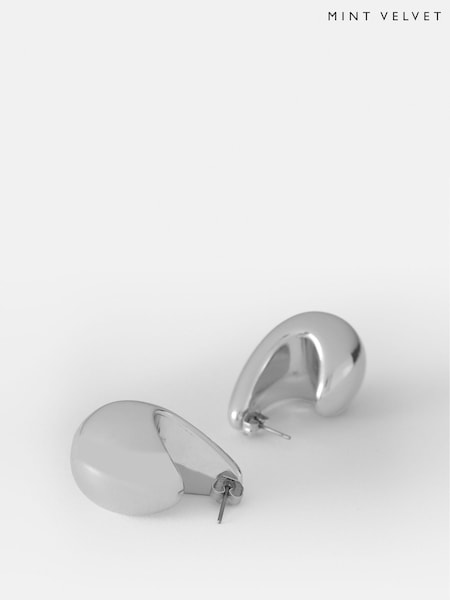 Mint Velvet Silver Tone Teardrop Earrings (N74524) | €19