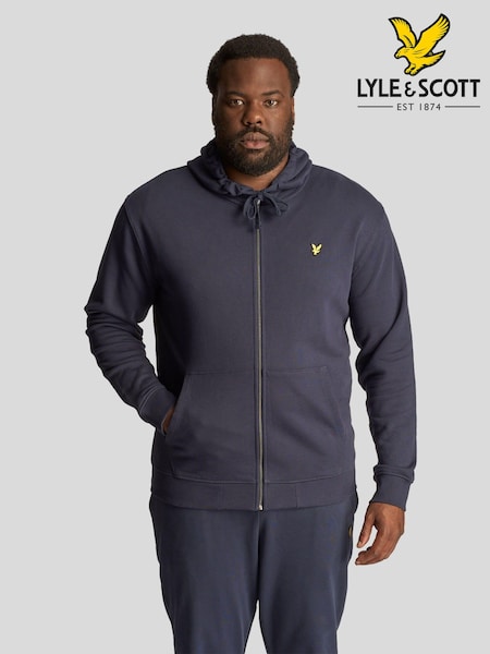 Lyle & Scott Blue 100% Cotton Zip-Up Hoodie (N74563) | 185 QAR