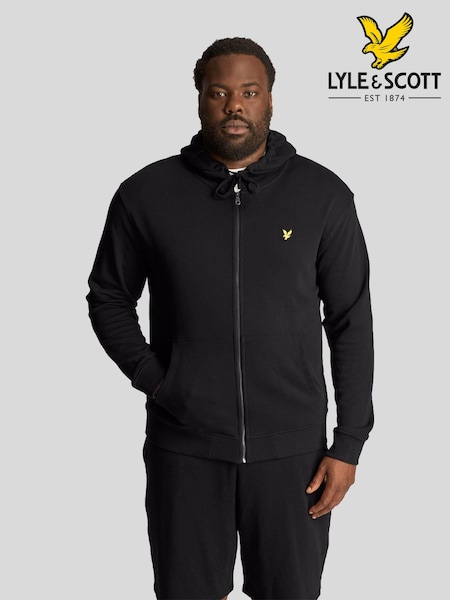 Lyle & Scott Black 100% Cotton Zip-Up Hoodie (N74570) | 185 QAR