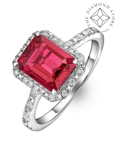 The Diamond Store Ruby Astra 2ct Lab Diamond Halo Ring (N74603) | €318