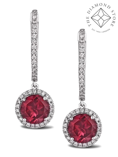 The Diamond Store Saphire Astra 7ct Lab Diamond Halo Earrings (N74618) | €445