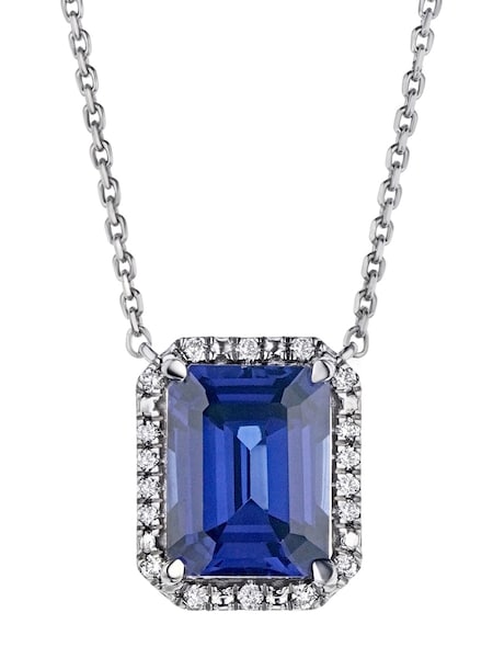 The Diamond Store Saphire Astra 2ct Lab Diamond Halo Necklace (N74622) | €313