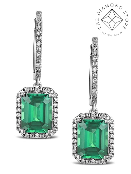 The Diamond Store Emerald Astra 4ct Lab Diamond Drop Earrings (N74634) | €445