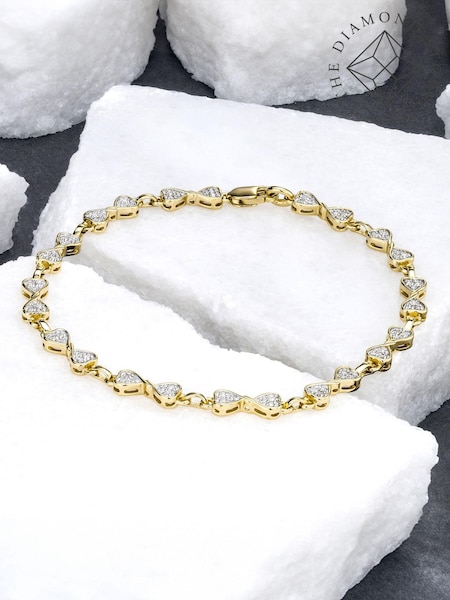 The Diamond Store White 0.25ct Diamond Heart Bracelet Set (N74635) | €313