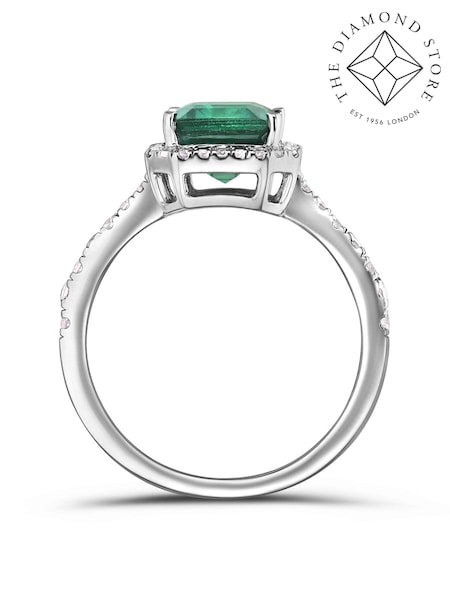 The Diamond Store Emerald Astra 2ct Lab Diamond Halo Ring (N74637) | €318