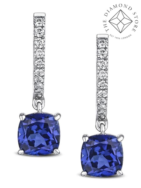 The Diamond Store Blue Astra 4ct Lab Diamond Drop Earrings (N74640) | €305