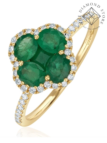 The Diamond Store Green Alegria 1.06ct Emerald and Diamond Ring (N74641) | €1,143
