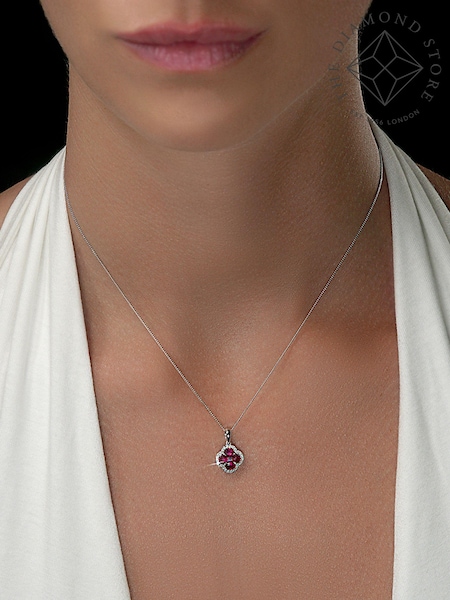 The Diamond Store Red Alegria 1.34ct Ruby And Diamond Necklace (N74642) | €868