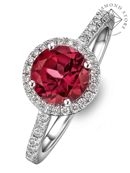 The Diamond Store Ruby Astra 3.6ct Lab Diamond Halo Ring (N74645) | €356
