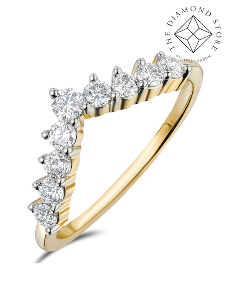 The Diamond Store White 0.50ct H/Si Lab Diamond Wishbone Ring (N74646) | €510
