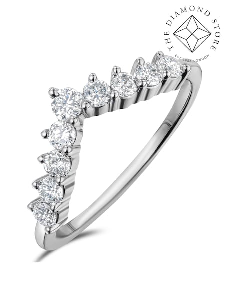 The Diamond Store White 0.50ct H/Si Lab Diamond Wishbone Ring (N74649) | €510