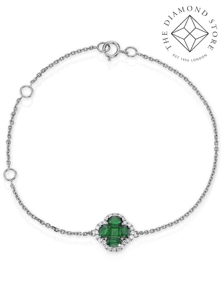 The Diamond Store Emerald Gold 1.01ct Diamond 9k Gold Clover Ring (N74654) | €1,002