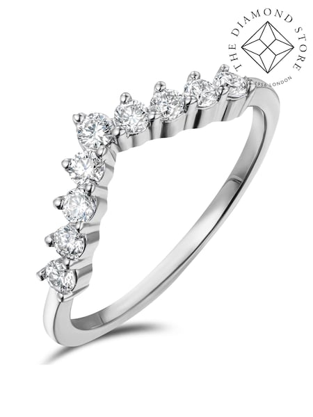 The Diamond Store White 0.30ct 9K Lab Diamond Wishbone Ring (N74669) | €381