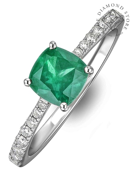 The Diamond Store Emerald Astra 2ct Lab Diamond Cushion Cut Ring (N74671) | €253