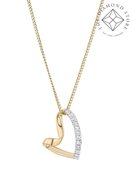 The Diamond Store White Lab Diamond Heart 0.10ct H/SI Pendant (N74680) | €152