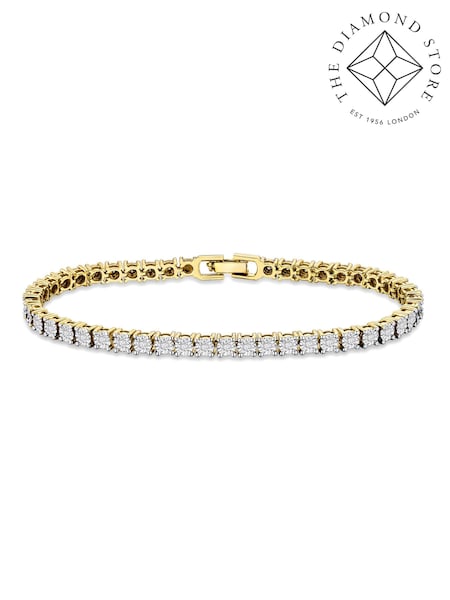 The Diamond Store White 18K Vermeil Diamond Set 0.57ct Tennis Bracelet (N74688) | €510