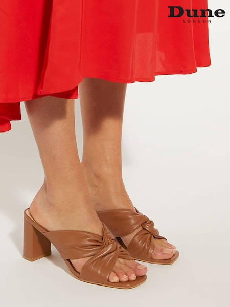 Dune London Brown Maizing Soft Twist Mules (N74689) | €60