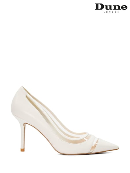 Dune London White Aurelia Vinyl Panel Courts (N74705) | €56