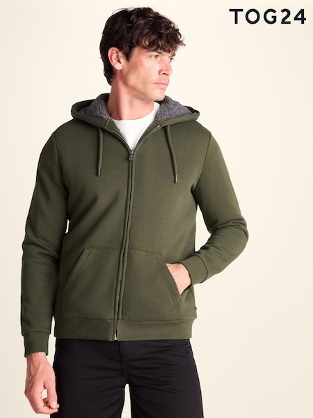Green - Regular Tog 24 Ramsey Supersoft Sherpa Lined Zip Hoodie