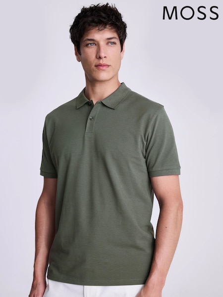 MOSS Olive Green Pique Polo Shirt (N74886) | R$ 295