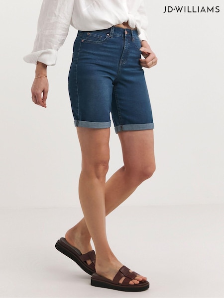 JD Williams Blue 24/7 Denim Knee Shorts (N74966) | €16
