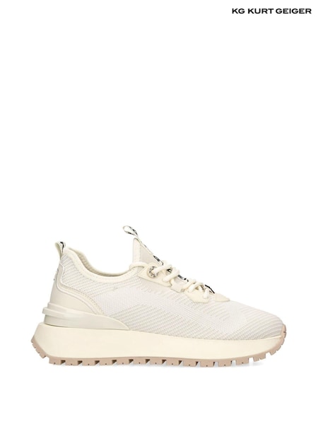 Cream - KG Kurt Geiger Louisa Knit Trainers (N74975) | € 109
