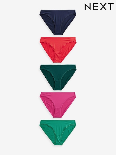 Punainen/Laivasto/Vihreä - Microfibre Knickers 5 Pack (N75053) | €19