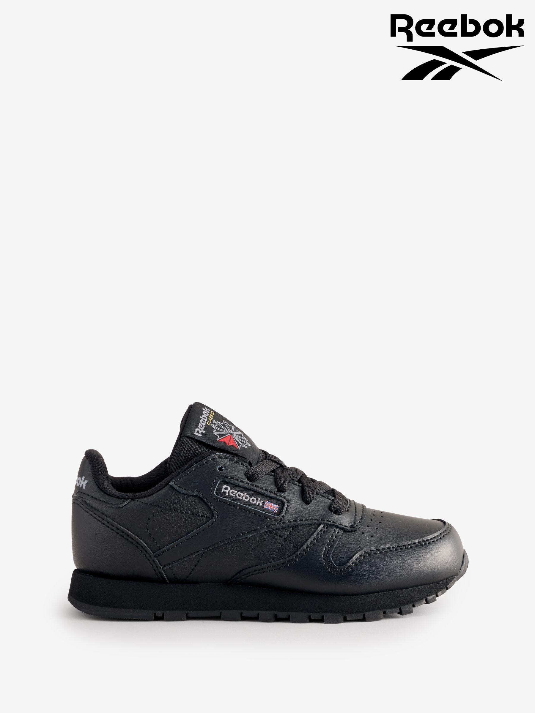 Reebok trainers black and white shop