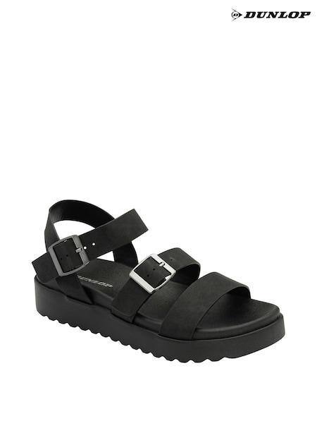 Dunlop Black Ladies Flatform Sandals (N75345) | AED87