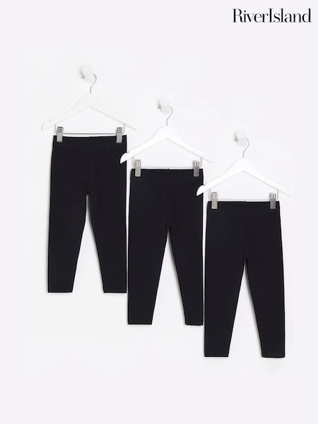River Island Mini Girls Plain Leggings 3 Pack (N75349) | 19 €