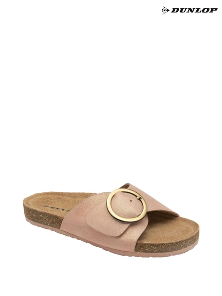 Dunlop Pink Ladies Single Large Buckle Footbed Sandals (N75369) | €46