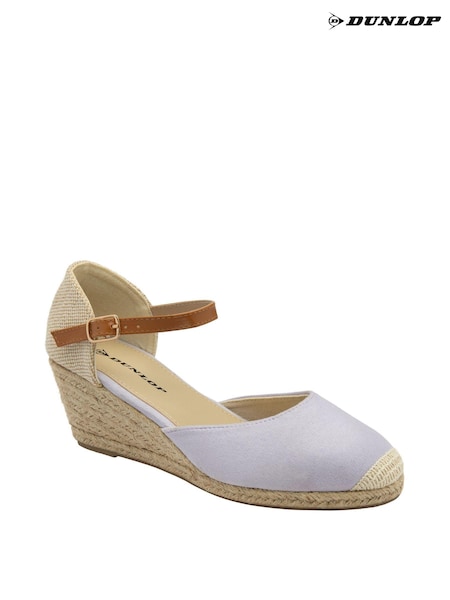Dunlop Blue Ladies Wedge Espadrille Sandals (N75373) | $56
