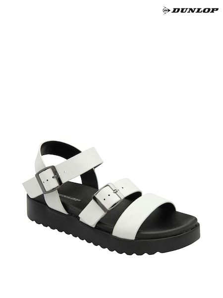 Dunlop White Ladies Flatform Sandals (N75395) | 1,802 UAH