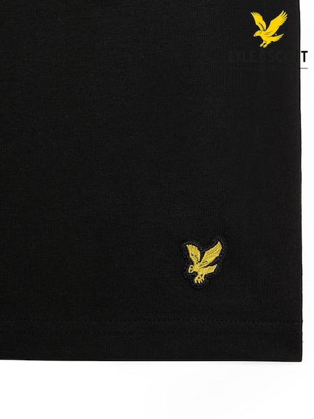 Lyle & Scott Black Basic T-Shirts 3 Pack (N75514) | 111 QAR