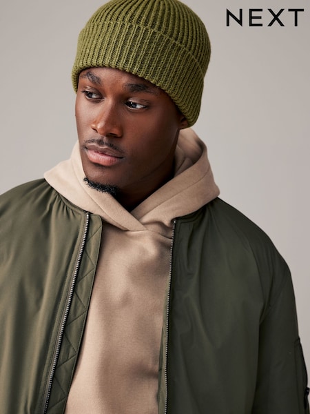 Olive Green Knitted Beanie Hat (N75618) | €7