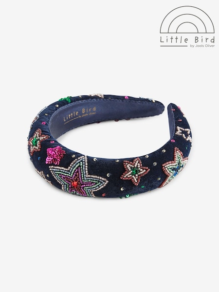 Little Bird by Jools Oliver Navy Velvet Navy With Beaded Star Headband (N75661) | €8.50