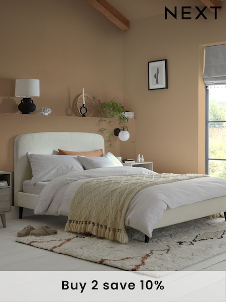 Natural Oyster Casual Boucle Matson Upholstered Bed Frame (N75671) | €400 - €580