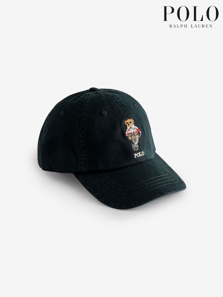 Negro - Regular Polo Ralph Lauren Seasonal Bear Woven Cap