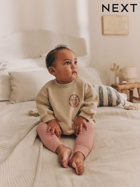 Neutral Christmas Baby Cosy Sweatshirt and Leggings Set (0mths-2yrs) (N75961) | €8 - €9