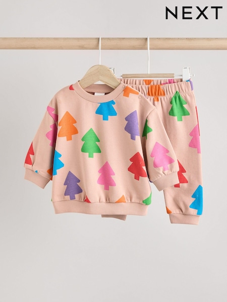 Bright Tree Baby Christmas Cosy Sweatshirt and Joggers Set (0mths-2yrs) (N75964) | €13 - €15